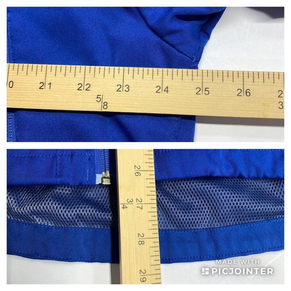 AIGLE Actimum Blue Windproof Jacket Detachable Hood M - Picture 10 of 13